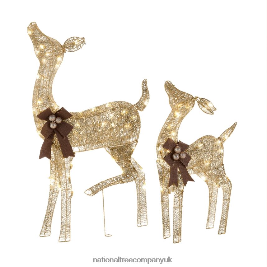 decoration | National Tree Company 38 in and 28 in Pre-Lit Fawn with Doe Decoration F2L4F590